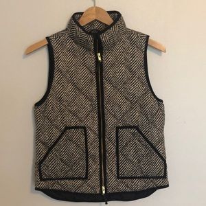 Jcrew herringbone puffer vest